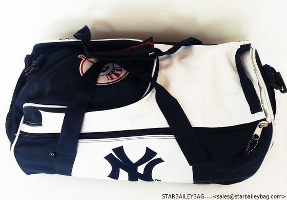 Official MLB New York Yankees Duffle Bag Navy Tuck Style Duffel Baseball Logo supplier