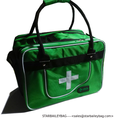 Green Medical First Aid Bag tote bag-medical traveling bag-camping medical luggage-baggage supplier