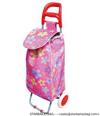 Lightweight Foldable Laundry / Shopping Trolley Cart Rolling Push Dolly with Tote supplier