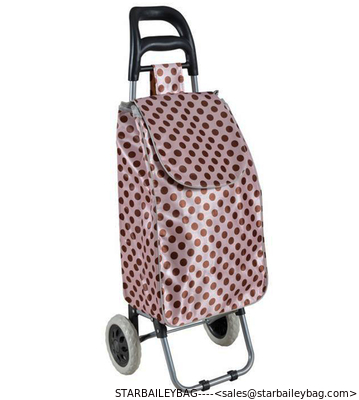 STB 22&quot; Lightweight Wheeled Shopping Trolley Bag, 600D Satin Fabric Hard Wearing &amp; PP Nylon Rolling Push Trolley supplier