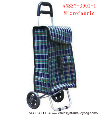 Colorfull Large Capacity Light Weight Wheeled Shopping Trolley Push Cart Bag supplier