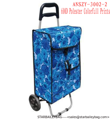 Colorfull Large Capacity Light Weight Wheeled Shopping Trolley Push Cart Bag supplier