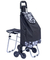 Stair Climbing Rolling Shopping Trolley Dolly Multipurpose Laundry Utility Cart with Seat-outdoor chair bag supplier
