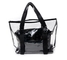 Clear PVC Large Beach Tote Bag Sets Top Handle Handbag Zipper Purses Wallets Women 2pcs In 1 Hand Bag supplier