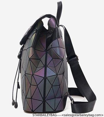 Ready To Ship Laser Geometric Backpack China Supplier Holographic Bag PU Leather OEM Fashion Bag Supplier supplier