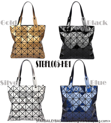 Ready To Ship Fashion Handbag Geometric Leather Ladies Shopper Bag Women Glossy Tote Shoulder Bag Customized Purse supplier