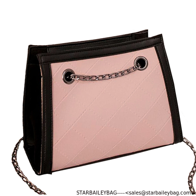 Ready To Ship Promotional Leather Clutch Cheap Tote Bag Chain Handle Good Design Handbag Cheap Cost Handbag supplier