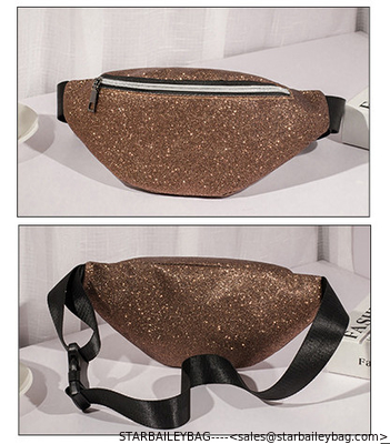 WHOLESALES Fanny Pack Bum Sparkle Fabric Bag Supreme Cute Waist Belts for Womens Girls Light Weight Design ODM Supplier supplier