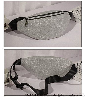 WHOLESALES Fanny Pack Bum Sparkle Fabric Bag Supreme Cute Waist Belts for Womens Girls Light Weight Design ODM Supplier supplier