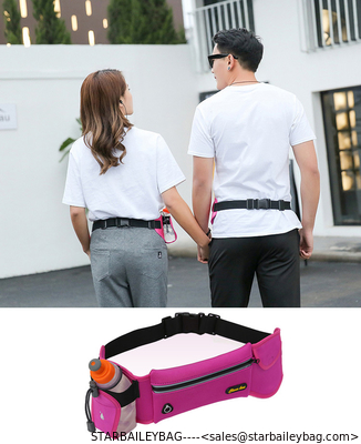 Wholesales Cycling Waist Packs 1 Water Bottle Holder Pouches Customized Waist Packs Lightweight OEM Hiking Waist Bag supplier