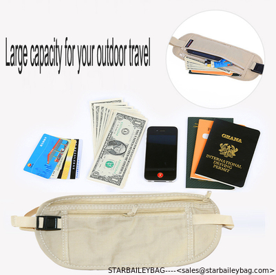 Ultra Thin Waterproof Money Belt Travel Waist Bag traveling nylon business passport fanny pack bum bag supplier