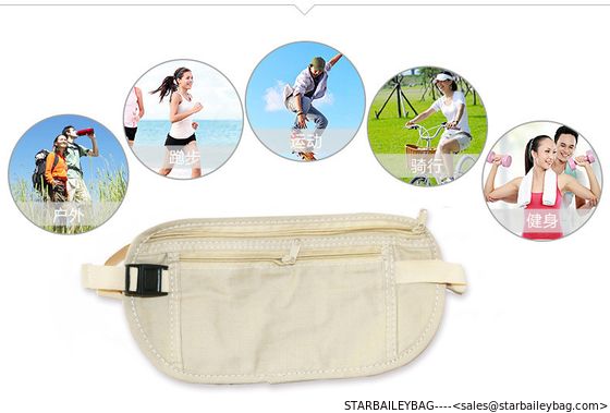 Ultra Thin Waterproof Money Belt Travel Waist Bag traveling nylon business passport fanny pack bum bag supplier