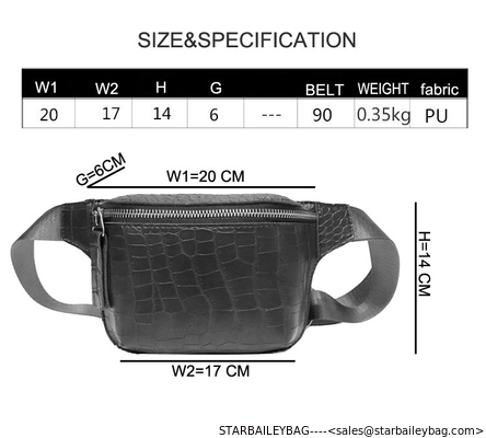 Classical Crocodile Parrent Waist Packs Fashion Leather Italian Alligator Sheepskin Bum Bag Women Fashion Waist Bag supplier