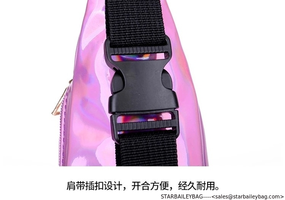 Holographic Leather Fanny Belts Bag Laser Cute Smarts Waist Bag Outdoor Sports BikingWaist Packs Running Bum Bag supplier