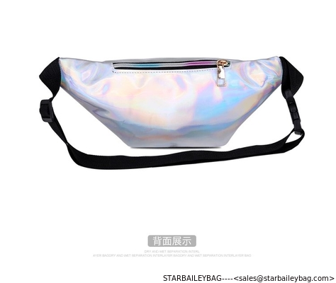 Adjustable Belt Bag Travel Bucket Chest Bag Waterproof Laser Geometric Waist Pouch Purse Girly Fanny Pack Waist Bag supplier