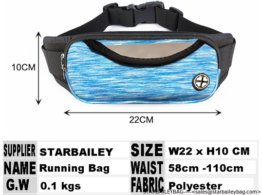 Colorful Spandex Jogging Waist Bag Wholesales Nylon Polyester Running Bag for Cellphone Glasses Sports Slim Neoprene Wai supplier