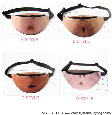 fanny waist Bag Novelty Art Design Bag PU Leather Sexy Creative Fanny Belly Bum Pack Abdomen Art Design Waist Bag supplier