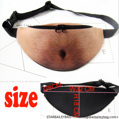 fanny waist Bag Novelty Art Design Bag PU Leather Sexy Creative Fanny Belly Bum Pack Abdomen Art Design Waist Bag supplier