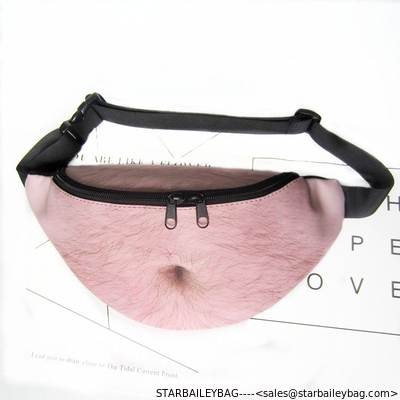 fanny waist Bag Novelty Art Design Bag PU Leather Sexy Creative Fanny Belly Bum Pack Abdomen Art Design Waist Bag supplier