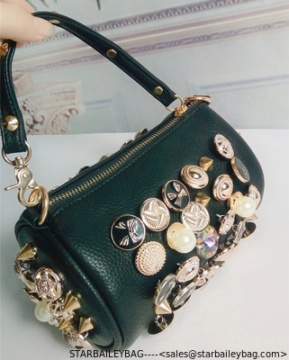 Ready To Ship: Purses Original Women Circular Handbag Alligator Leather Decorated Jewellery Collected Cute Evening Bag supplier