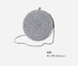 Ready To Ship: Novelty Ladies Purses Metal Chains Straps PU Leather Woven Disk Shape Handbag Women Evening Bags supplier