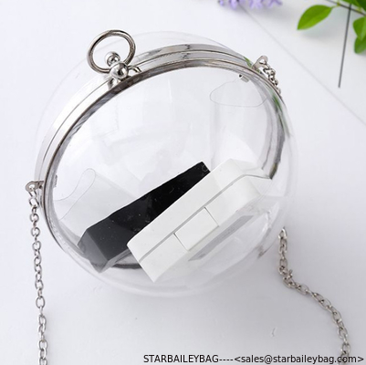 Ready To Ship: Novelty Ladies Purses Metal Ring Handle Acrylic Handbag Women Evening Bags supplier