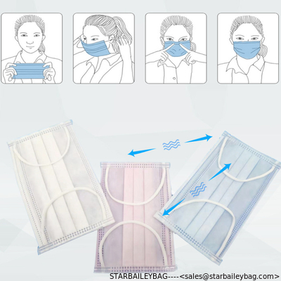 virus filter mask Anti-Dust Mask Disposable Non Woven Face Mask 3 ply surgical Masks Defend corona virus for human supplier