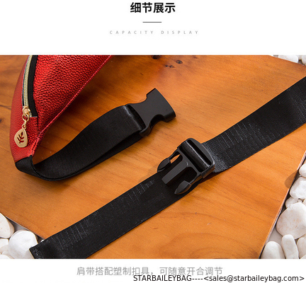 Custom Leather Fanny Pack cheap cost for promotional waist bag Supplier supplier