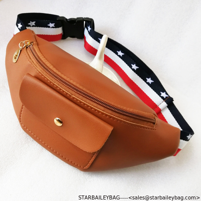 Custom Fanny Pack USA Flag Stripes Waist Bag Belts Sack Making Supplier for Promotional Marketing supplier