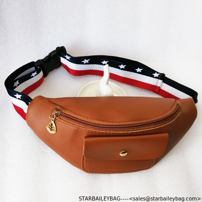 Custom Fanny Pack USA Flag Stripes Waist Bag Belts Sack Making Supplier for Promotional Marketing supplier