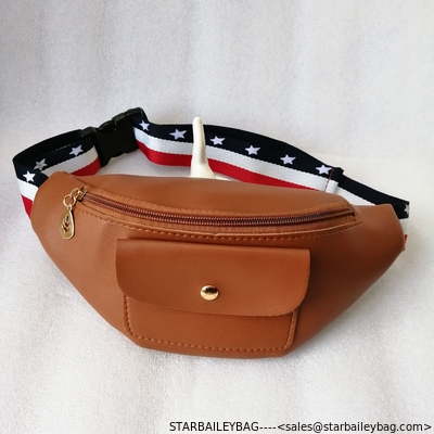 Custom Fanny Pack USA Flag Stripes Waist Bag Belts Sack Making Supplier for Promotional Marketing supplier