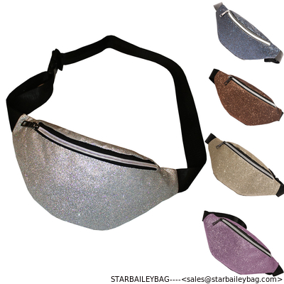 Lightweight Fanny Pack Bum Sparkle Fabric Bag Supreme Cute Waist Belts for Womens Girls supplier