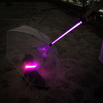 Ready To Ship: LED Leash Pets Lightsaber Umbrella Dog Chains Clear PE Lighting PET Leashes supplier