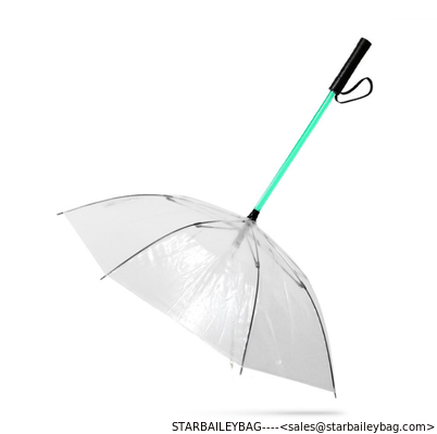 Ready To Ship: LED Leash Pets Lightsaber Umbrella Dog Chains Clear PE Lighting PET Leashes supplier