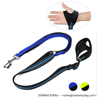 Custom Middle Size Nylon Spandex Pets Leashes Comfortable Wrist Custom Dog Chains Reflective Elastic Leash supplier