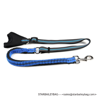 Custom Middle Size Nylon Spandex Pets Leashes Comfortable Wrist Custom Dog Chains Reflective Elastic Leash supplier