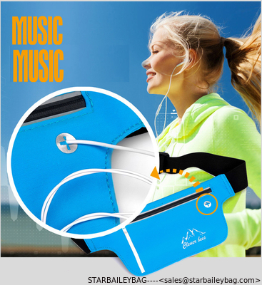 Custom running waist packs lightweight waterproof thin bum bag for yoga gym fitness elastic bags supplier
