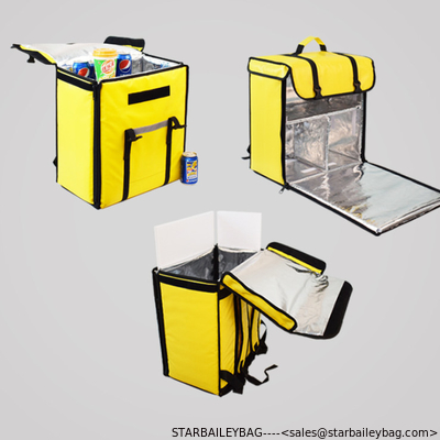 Ready To Ship: 38L Food Delivery backpack SMALL Capacity Waterproof 1680D Polyester Al-films Tube Frame Insulated Cooler supplier