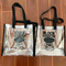 Ready To Ship: PVC Handbag transparent vinyl Waterproof Logo art work Prints promotional jute beach bag Shopping totes B supplier