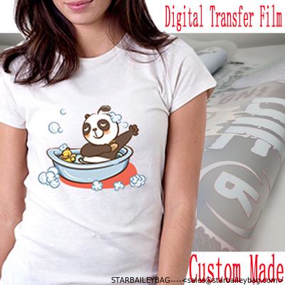 custom DTF PET digital transfer film for T-shirt DTG Epson L1800 CMYK inkjet printer making Heat Transfer Vinyl supplier