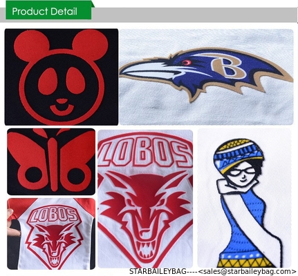 Custom Flock DTF Clothes Design 3d Logo Digital Transfer Film Heat Press T-shirt HTV Stickers supplier