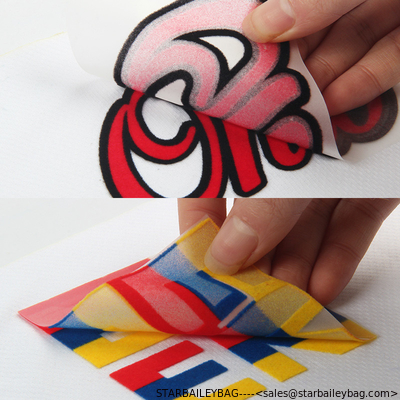 Custom Flock DTF Clothes Design 3d Logo Digital Transfer Film Heat Press T-shirt HTV Stickers supplier