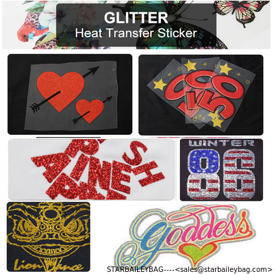 Custom Glitter Heat Transfer Vinyl for T-shirts fashion bag clothing Garment design Happy Crafters wholesale supplier