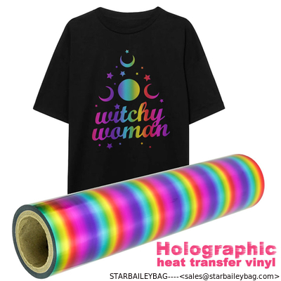 Custom Holographic Heat Transfer Vinyl iridescent chameleon supplier cheap easyweed holo holographic htv film laser supplier