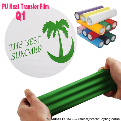 Q1-1 Colorful korea quality sport logo flexcut clothes vinyl heat transfer printing film flex pu garment tshirt textiles