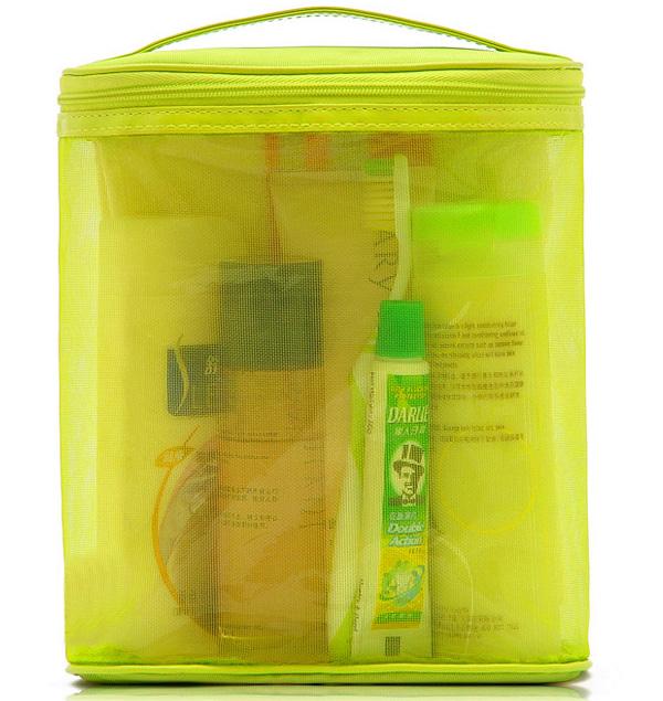 pvc mesh bag /plastic pvc mesh zipper bag